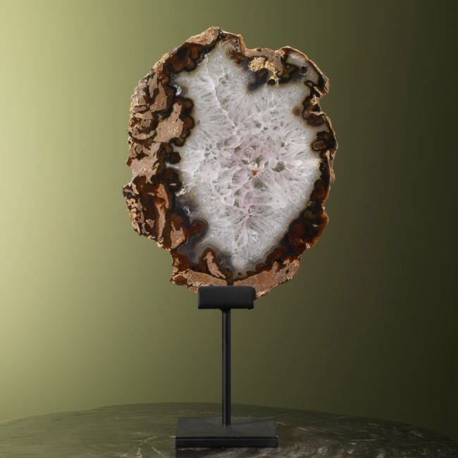 0033 Agaat Schijf op Standaard